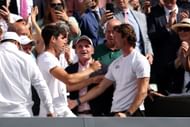 Alcaraz pictured with Juan Carlos Ferrero after winning Wimbledon 2024 (Image Source: Getty)